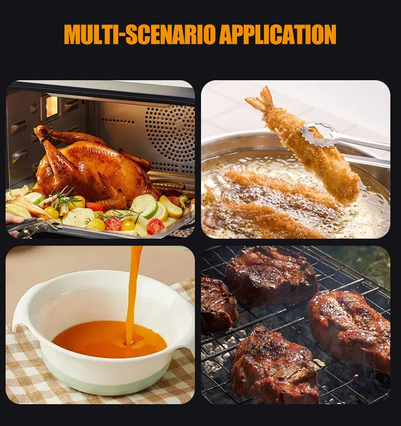 Termômetro Culinário Recarregável: Sem Fio e à Prova D'água (IP67)