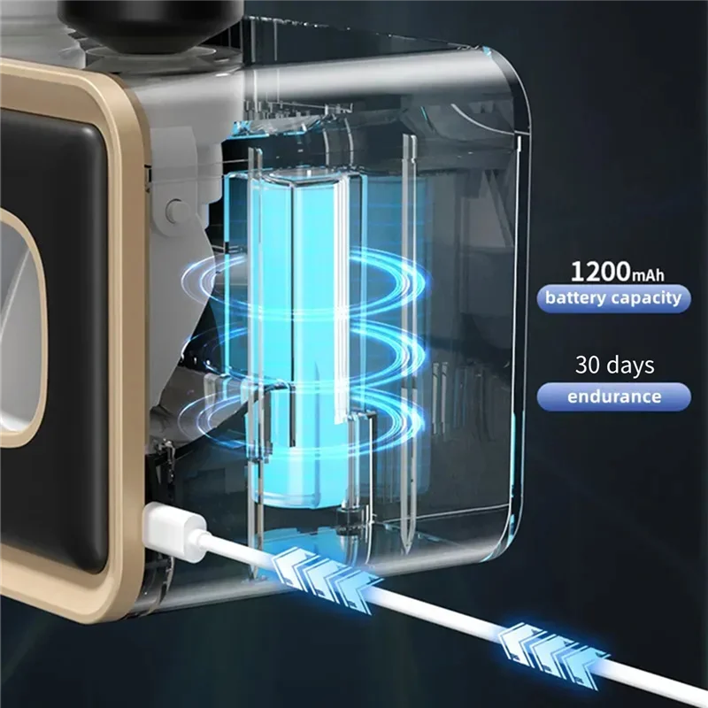 Esterilizador de Escovas UV com Suporte de Parede e Espremedor de Pasta