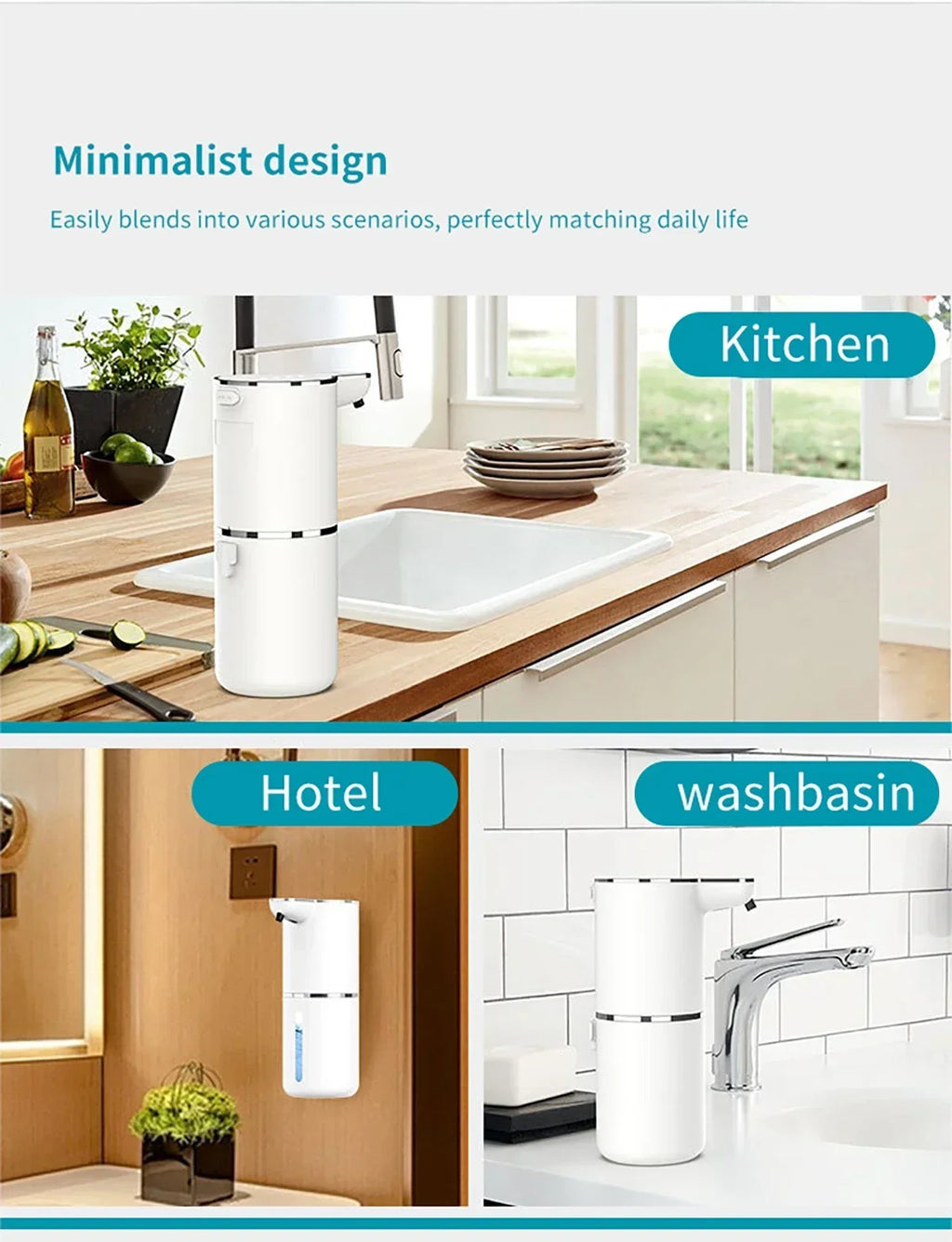 Saboneteira de Espuma ou Líquido com Sensor e Volume de Saída Ajustável