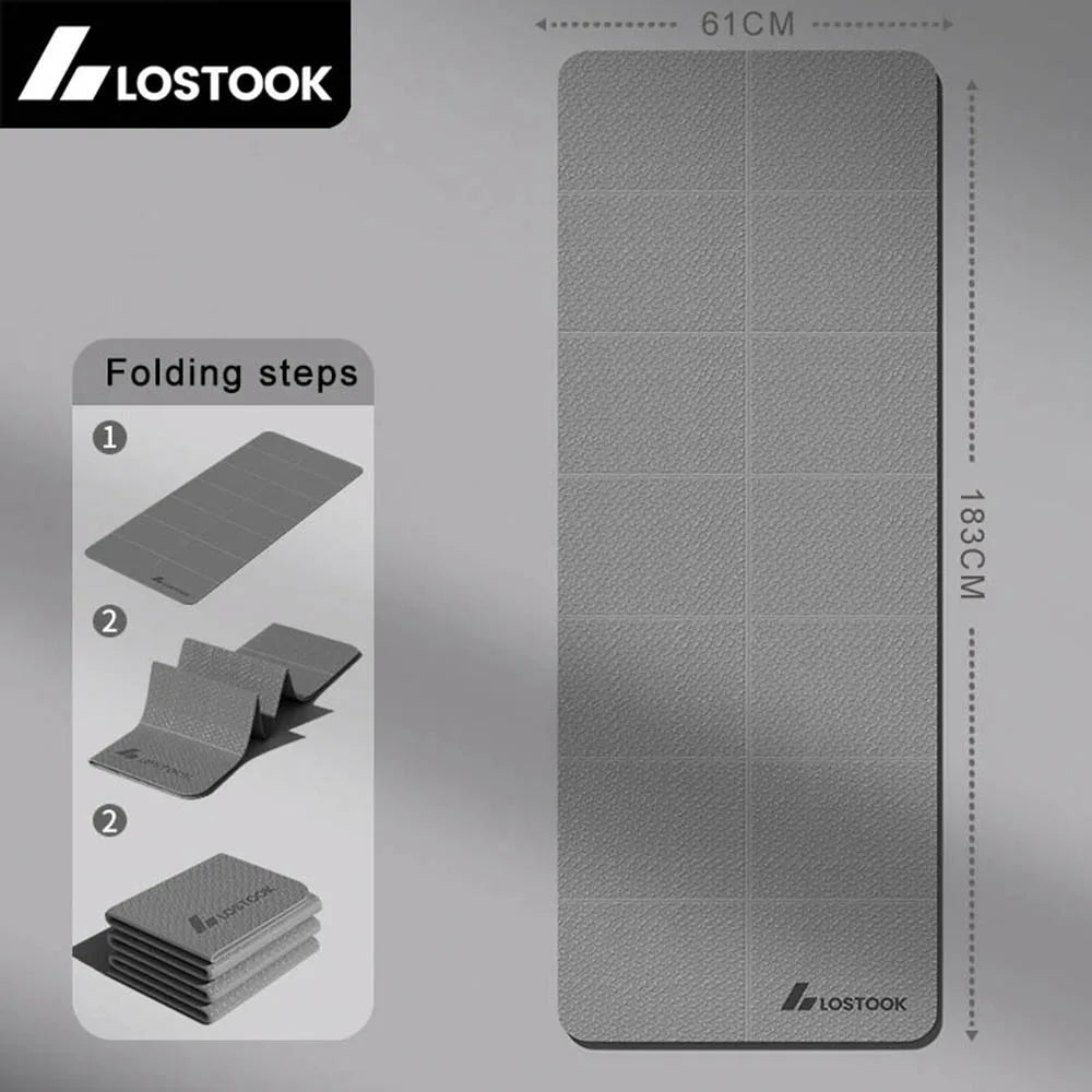 Tapete para Pilates e Yoga Dobrável 4mm Leve e Antiderrapante