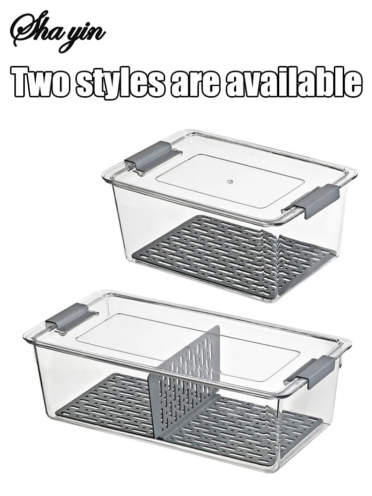 Organizador de Acrílico Transparente para Geladeira e Freezer (Empilhável)