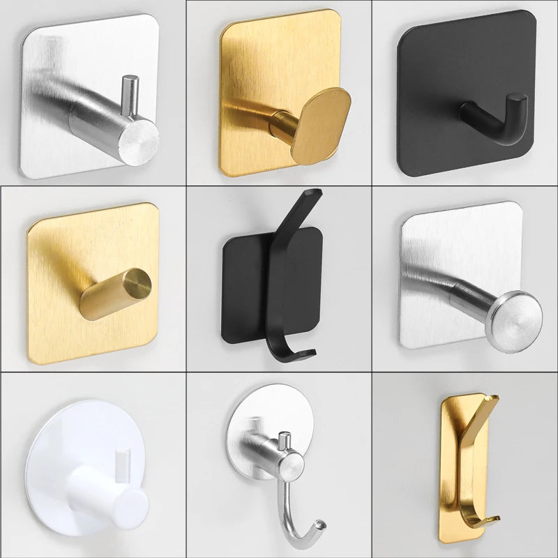 Gancho Adesivo de Aço Inox 304 à Prova d'Água (Alta Fixação)