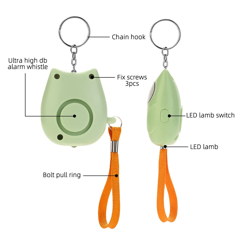 Alarme Pessoal de Segurança 130dB com Luz LED Estroboscópica