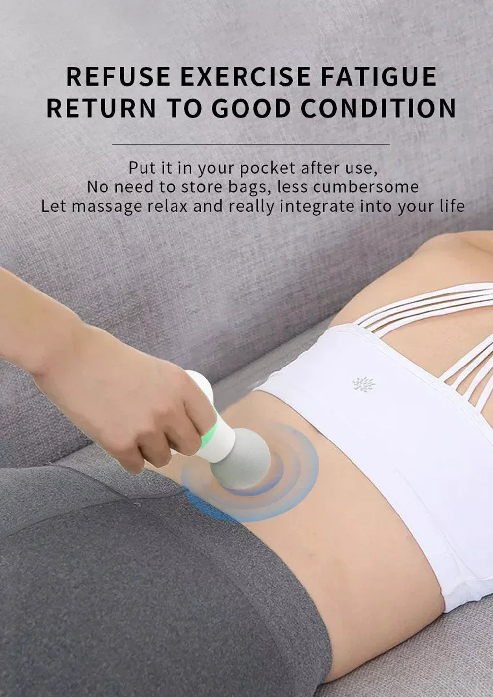 Mini Massageador Muscular para Alívio da Dor Pós-Treino