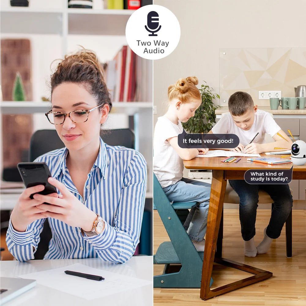 Câmera de Segurança Wifi 360° 2K com Rastreamento Automático