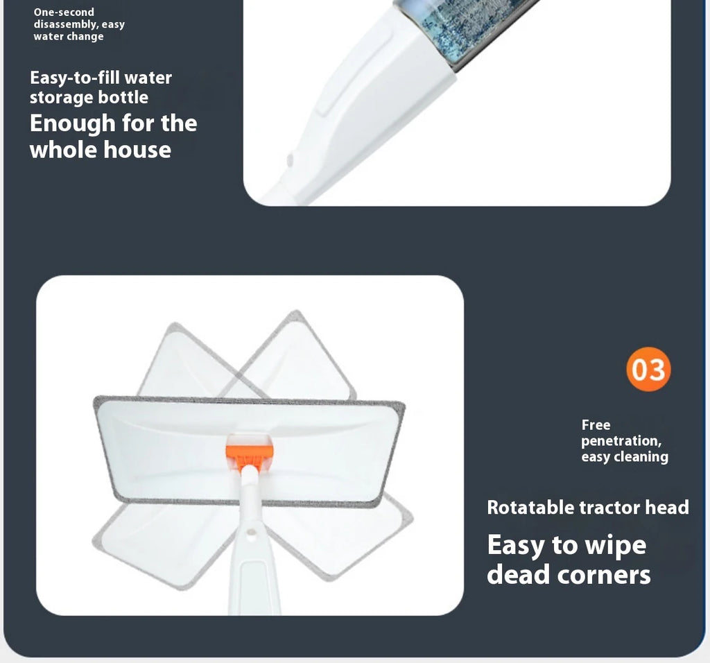 Mop Spray 360°: Limpeza Prática com Borrifador Integrado