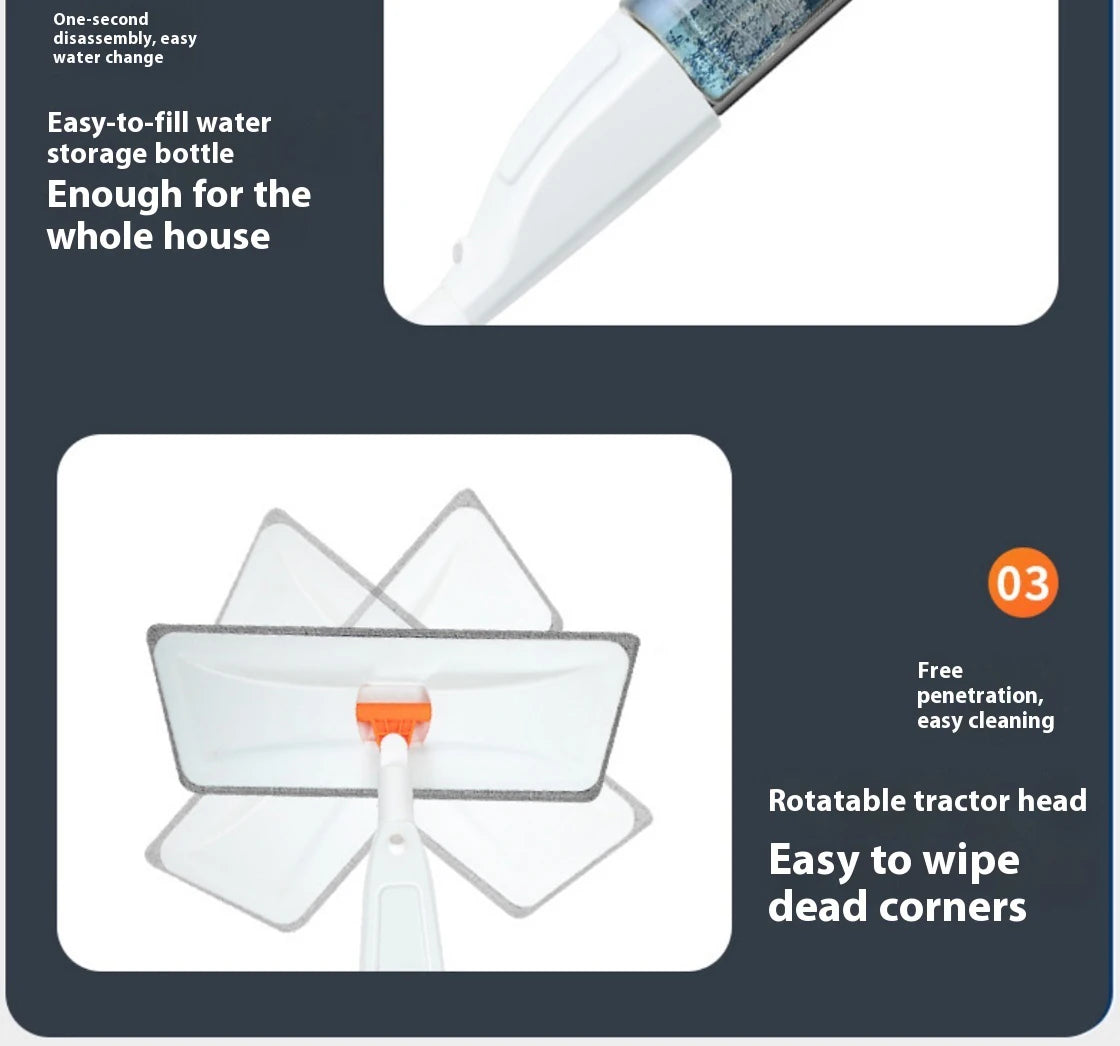 Mop Spray 360°: Limpeza Prática com Borrifador Integrado