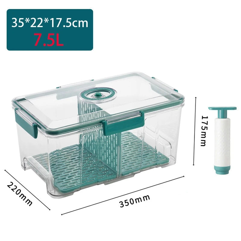 Kit Organizador de Geladeira a Vácuo para Conservar Frutas e Legumes