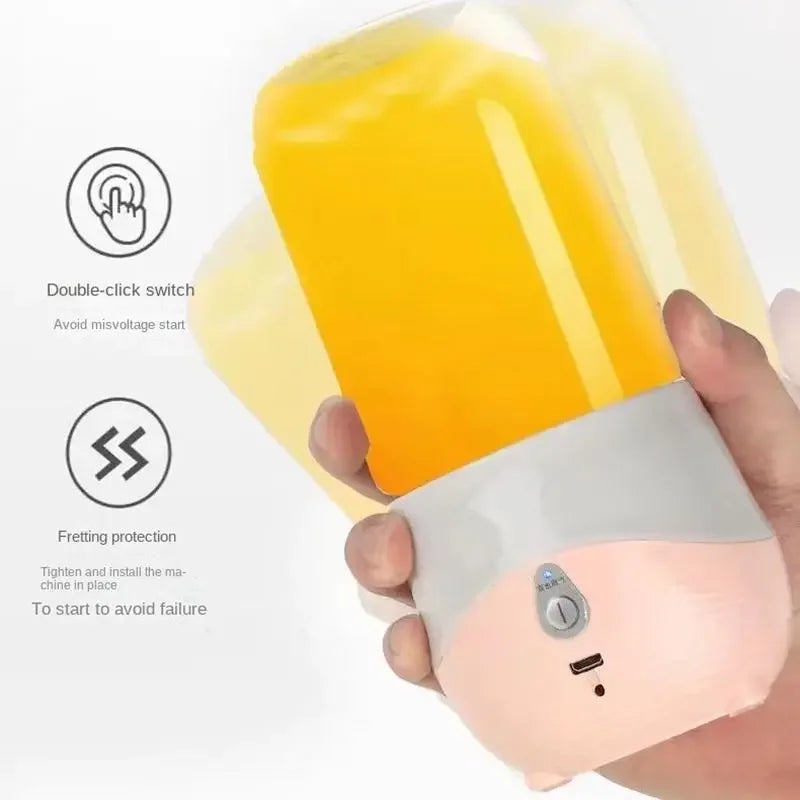 Mini Liquidificador Portátil 400ml: Recarregável USB para Smoothies e Shakes