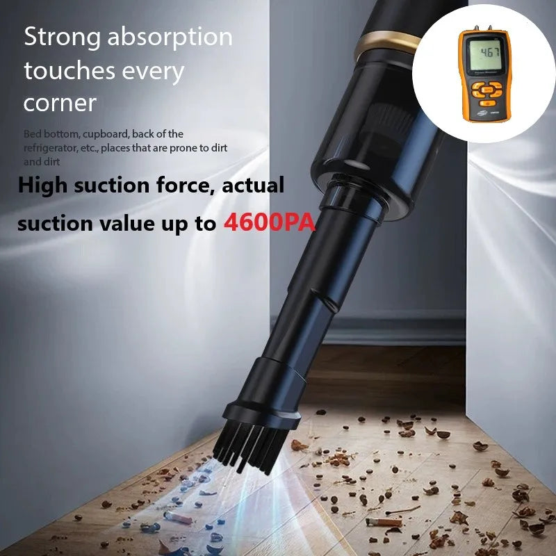 Mini Aspirador e Soprador Recarregável com Acessórios