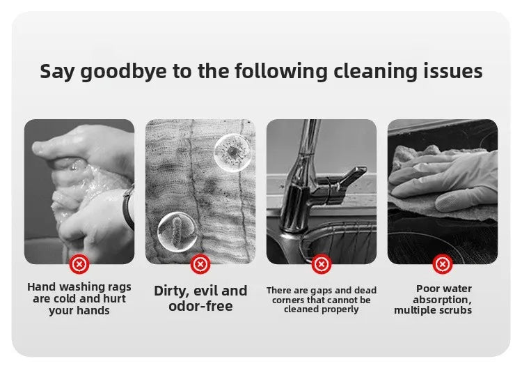 Mini Mop Portátil de Mão com Kit, Auto-Torção - Para Pias e Mesas