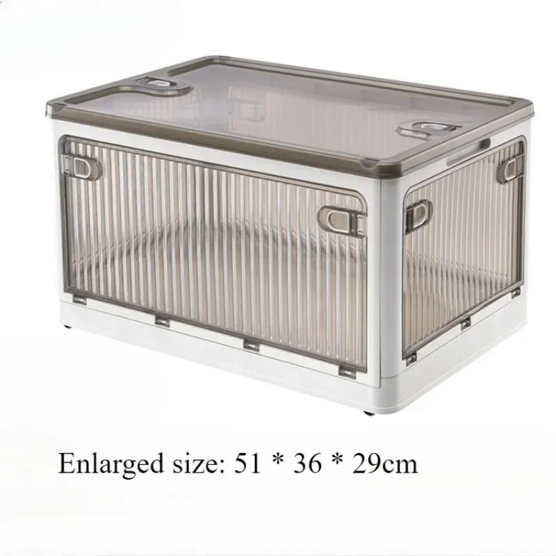 Baú Organizador Empilhável com Portas Frontais e Rodas