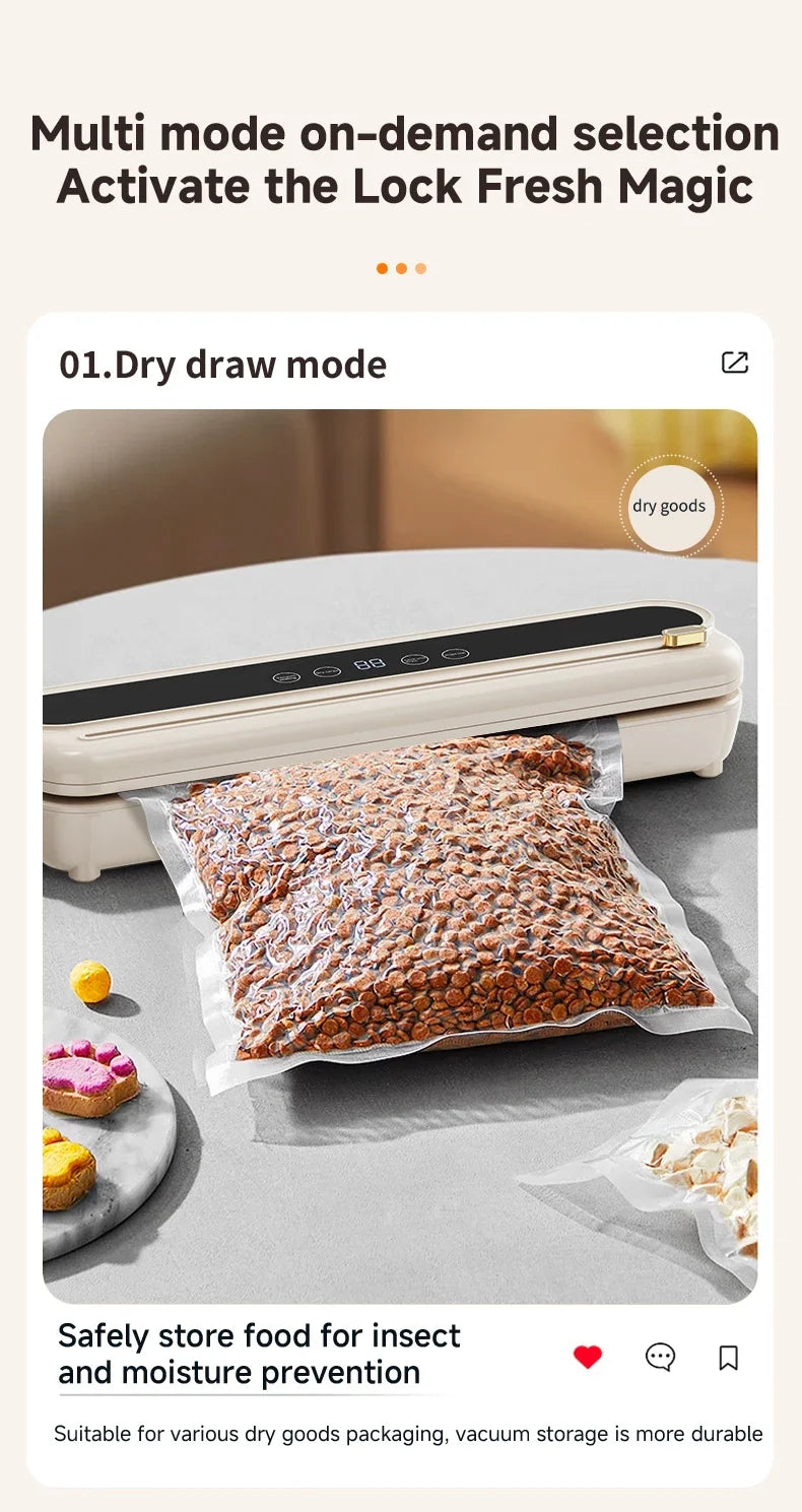 Seladora de Alimentos 30cm: Múltiplos Modos e Cortador Embutido