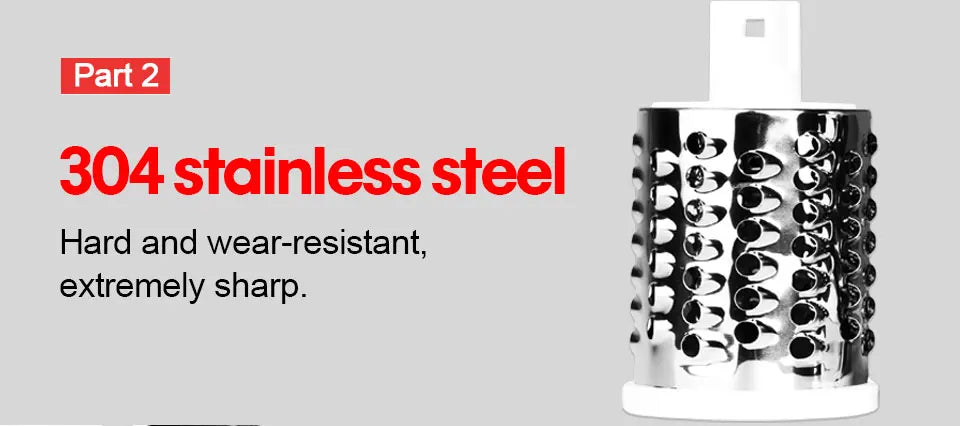 Fatiador de Legumes Multifuncional: Ralador de Batata e Queijo (3 Lâminas)