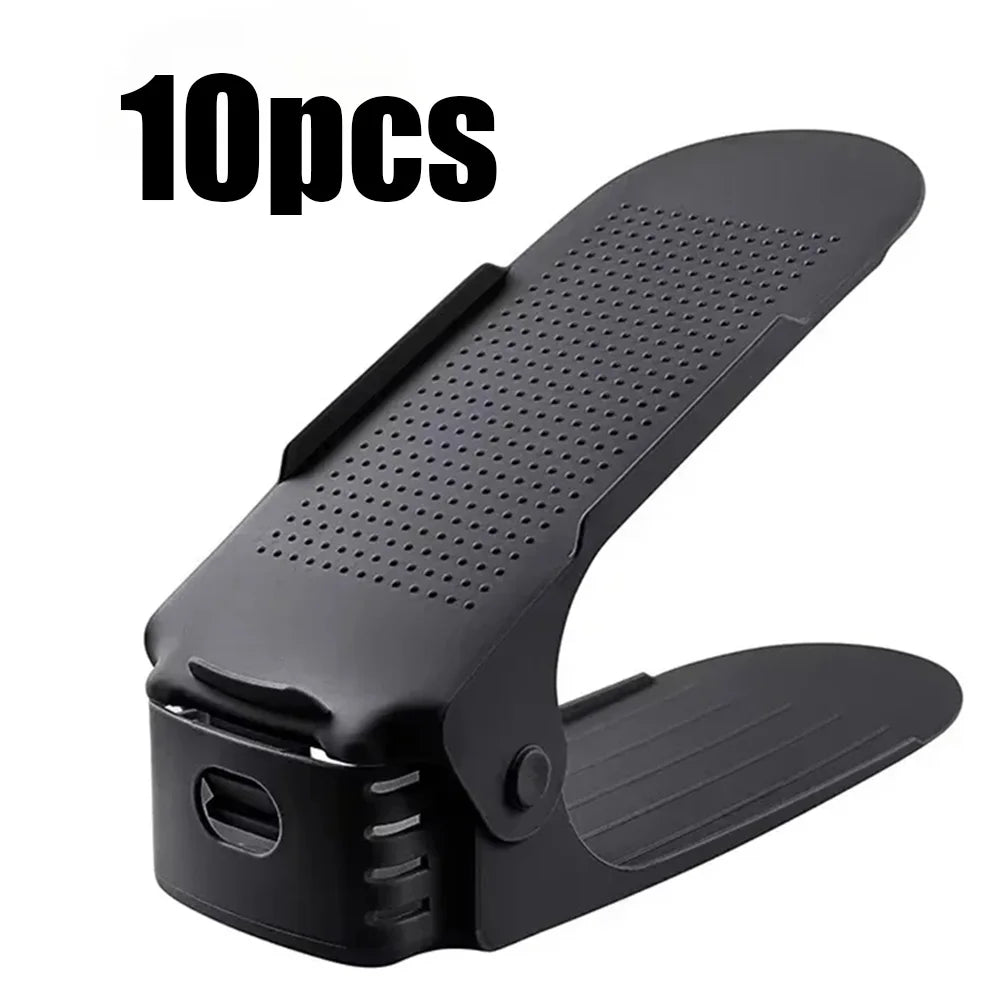 Kit com 10 Organizadores de Sapatos Ajustáveis (Duplo Andar)