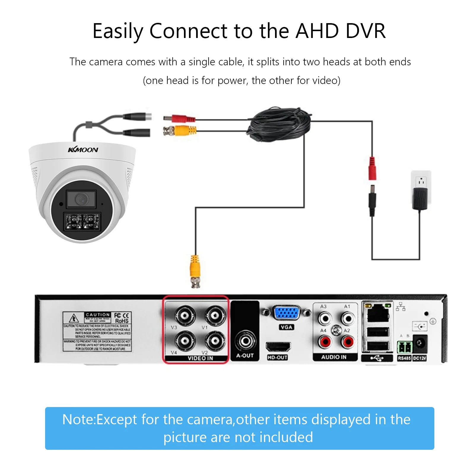 Câmera de Segurança Analógica 720p à Prova d'Água com Visão Noturna para Sistemas DVR (Uso Externo)