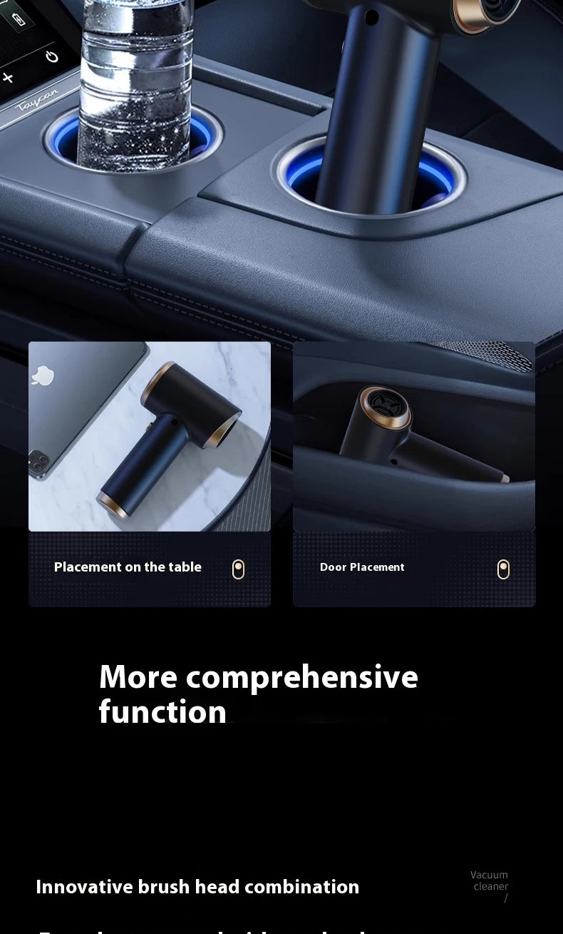 Mini Aspirador e Soprador Recarregável com Acessórios