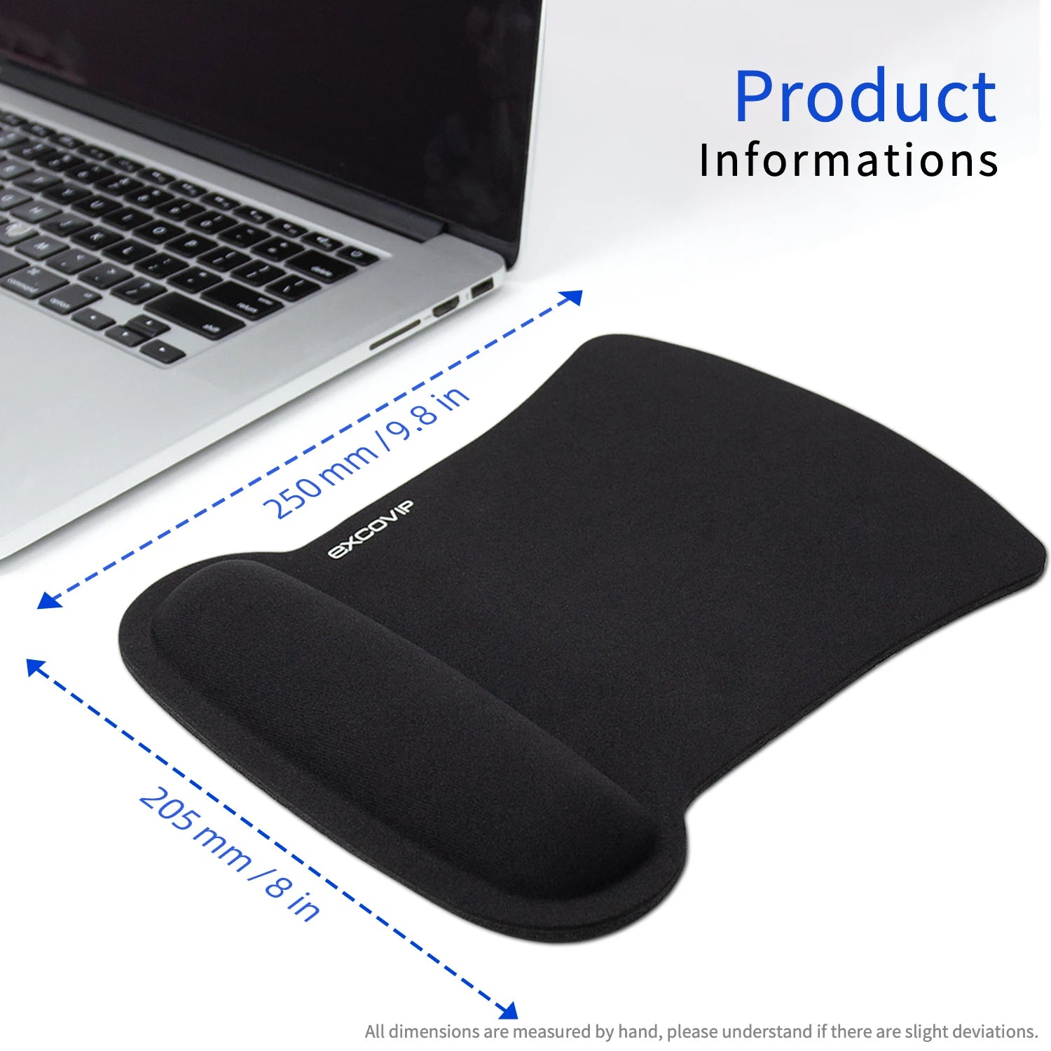 Mousepad Ergonômico EXCO com Apoio de Pulso em Memory Foam