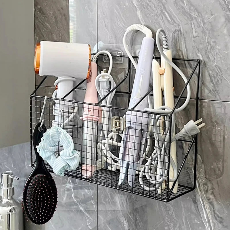 Organizador de Parede para Secador, Chapinha e Acessórios (Sem Furos)