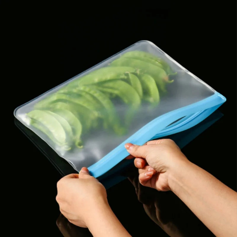 Kit Sacos de Armazenamento Reutilizáveis PEVA: (3/5/10/24 Peças)