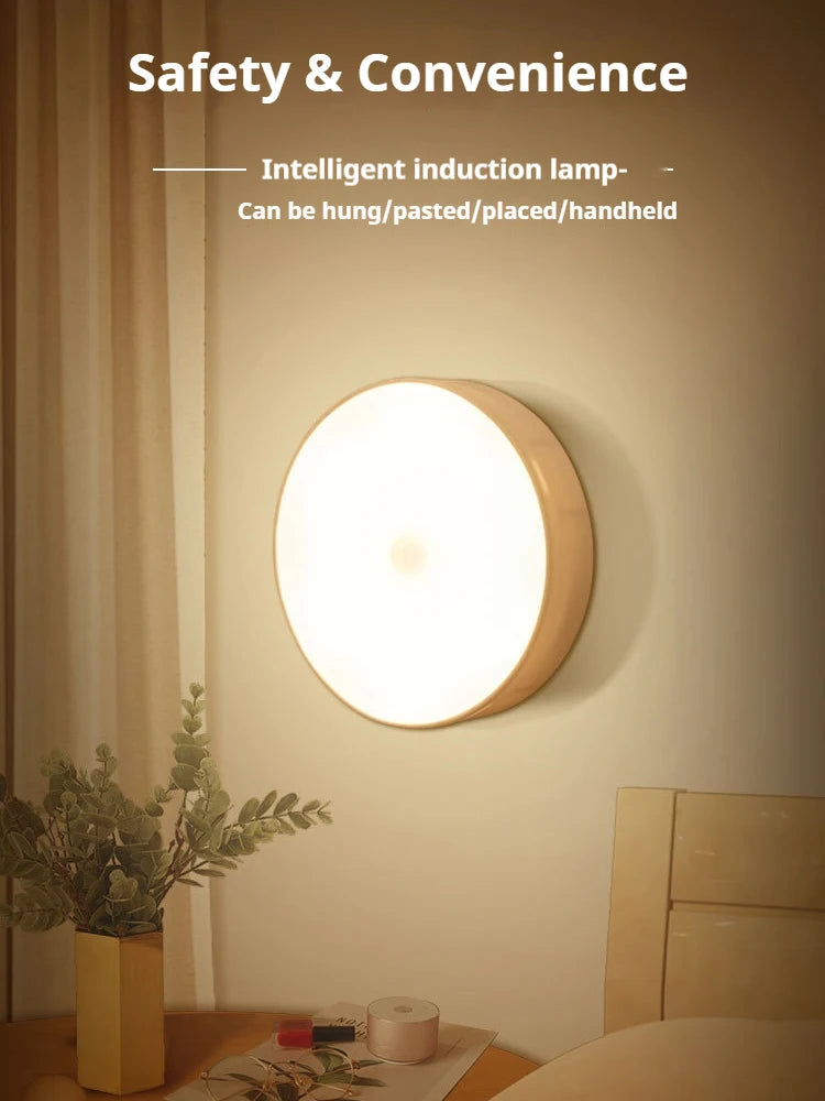 Mini Luz Noturna LED com Sensor de Movimento (Recarregável USB-C)