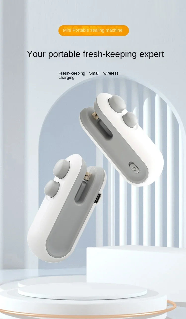 Mini Seladora Portátil Recarregável: Selador Térmico para Embalagens