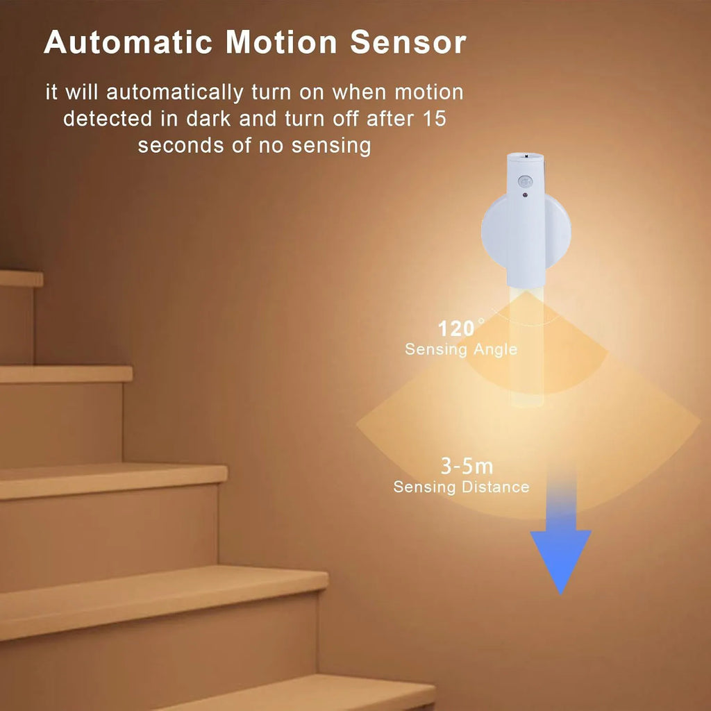 Luminária de Parede com Sensor de Movimento e Base Magnética