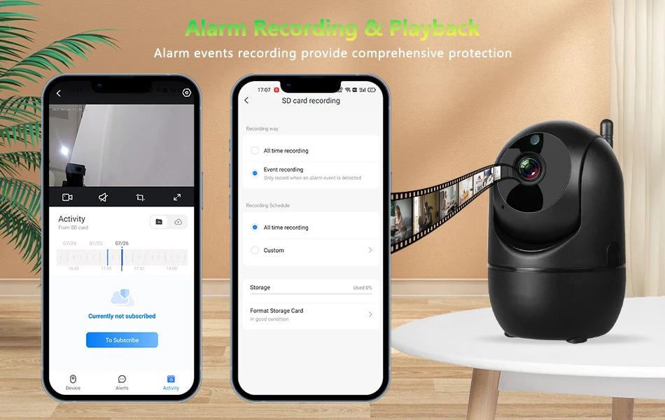 Câmera de Segurança Interna Wifi com Rastreamento Automático (2.4G e 5G)