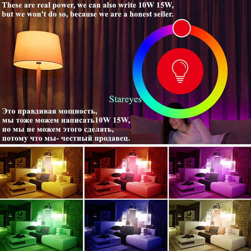 Lâmpada LED Inteligente Wifi/Zigbee RGB + CCT (E27, E14 ou GU10)