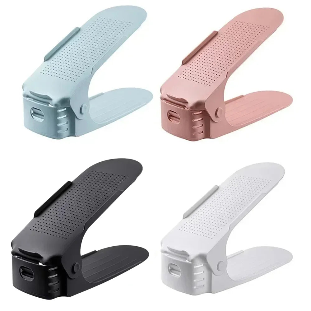 Kit com 10 Organizadores de Sapatos Ajustáveis (Duplo Andar)