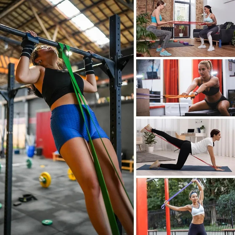 Kit Elásticos de Resistência 5-140lbs para Treino Funcional e Agilidade