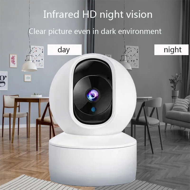 Câmera de Segurança 360°: Com Visão Noturna e Detecção de Movimento