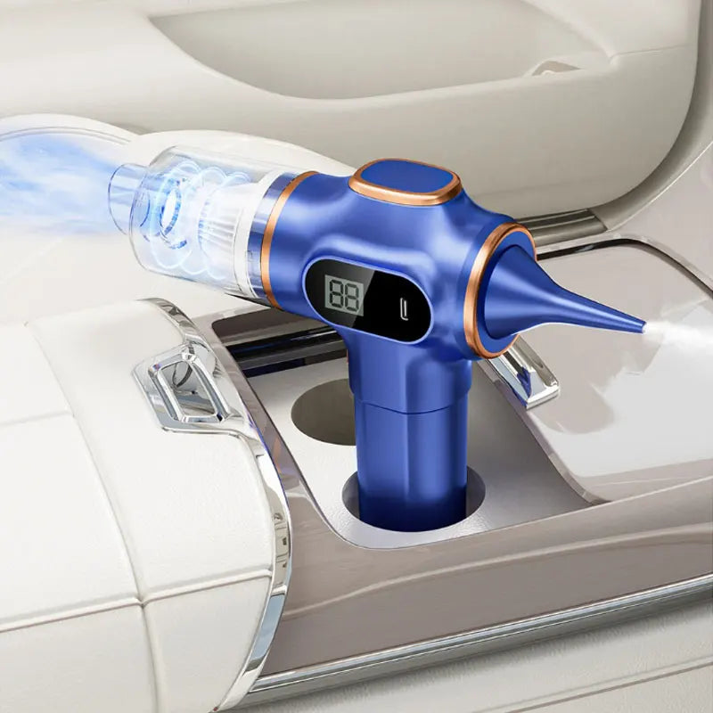 Mini Aspirador de Pó Portátil 4 em 1: Aspira, Sopra, Infla e Carrega