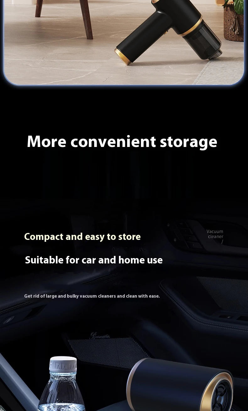 Mini Aspirador e Soprador Recarregável com Acessórios