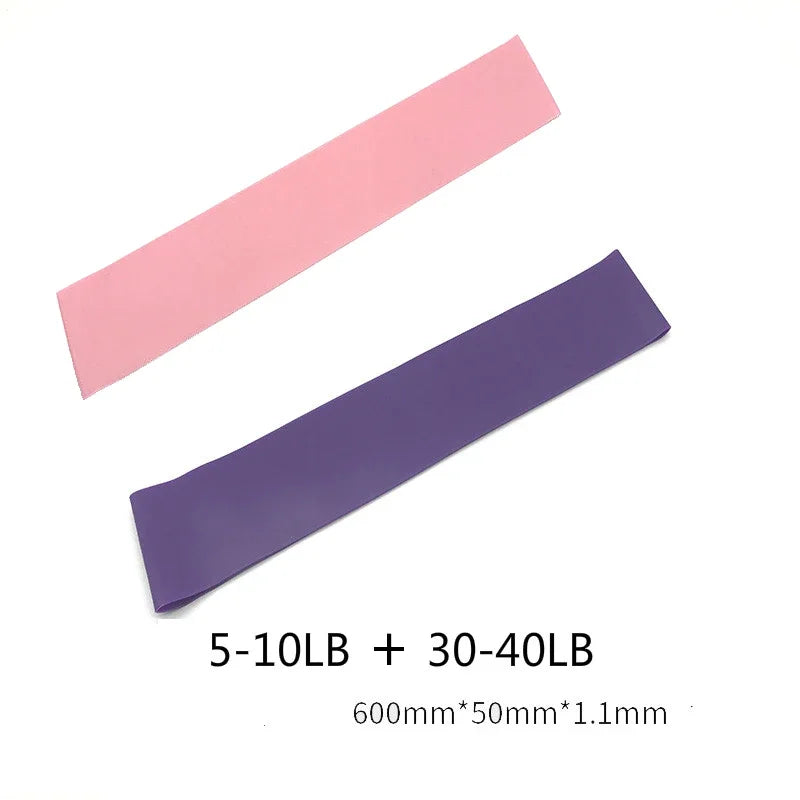 Kit 2 Faixas Elásticas Mini Band para Treino Funcional