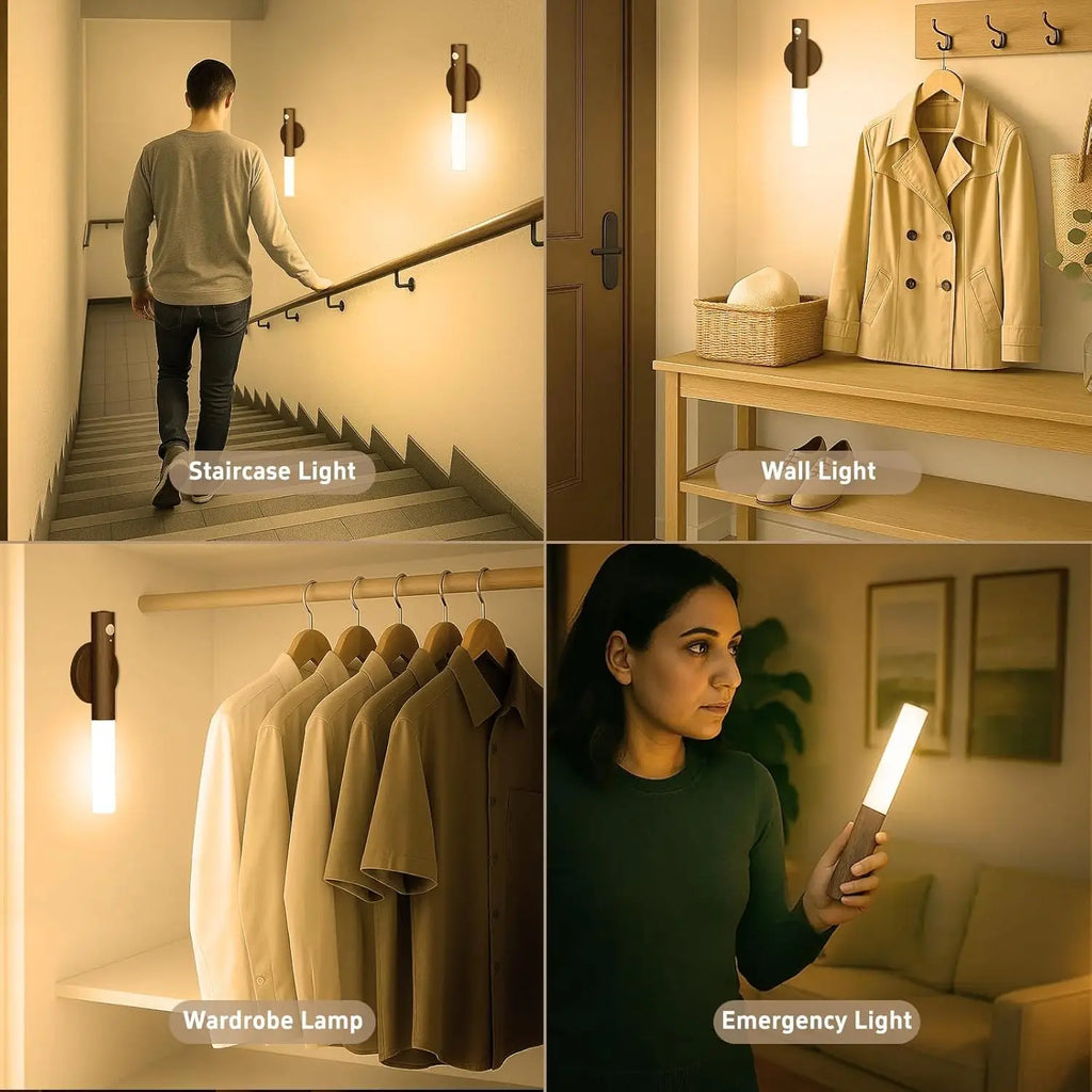 Luminária de Parede com Sensor de Movimento e Base Magnética