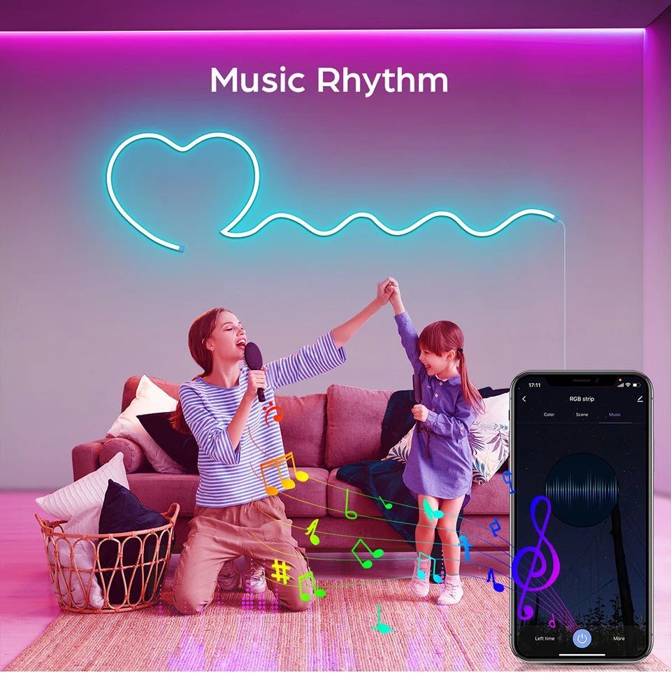 Fita LED COB RGB Wifi Inteligente Tuya/Smart Life (5V USB)