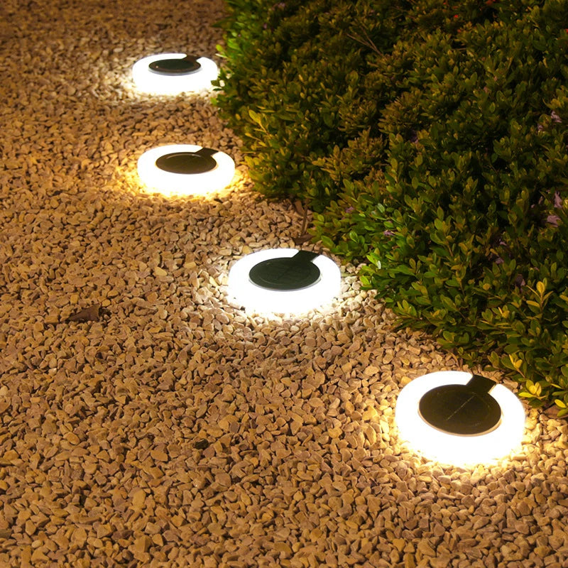 1/4 Unidades Luminária Solar para Jardim com Acendimento Automático (Luz Branca/Quente)
