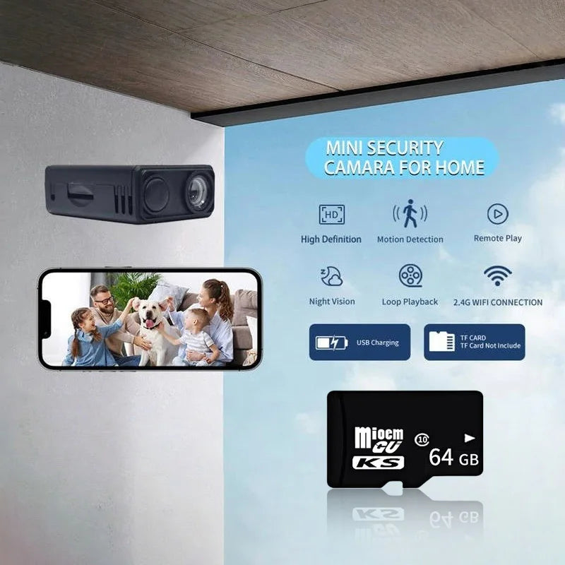 Mini Câmera de Segurança Wifi Ultra HD à Prova d'Água (IP66)