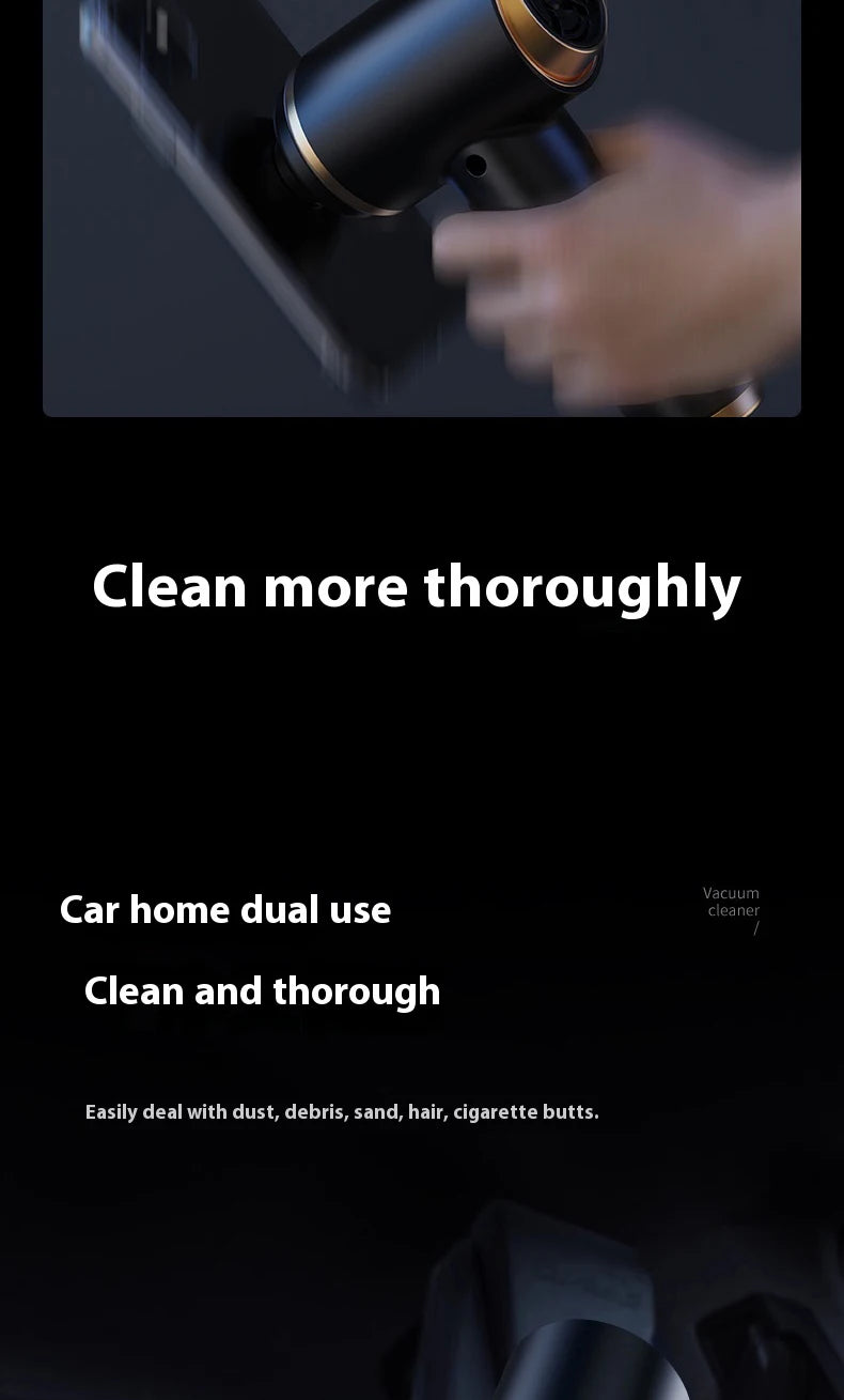 Mini Aspirador e Soprador Recarregável com Acessórios