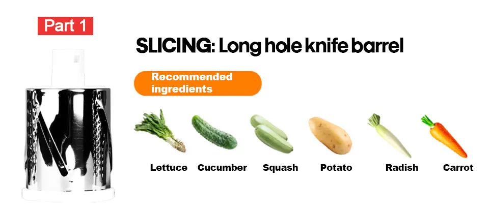 Fatiador de Legumes Multifuncional: Ralador de Batata e Queijo (3 Lâminas)