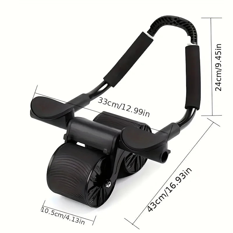 Roda Abdominal Dupla com Suporte para Celular (Exercício em Casa)