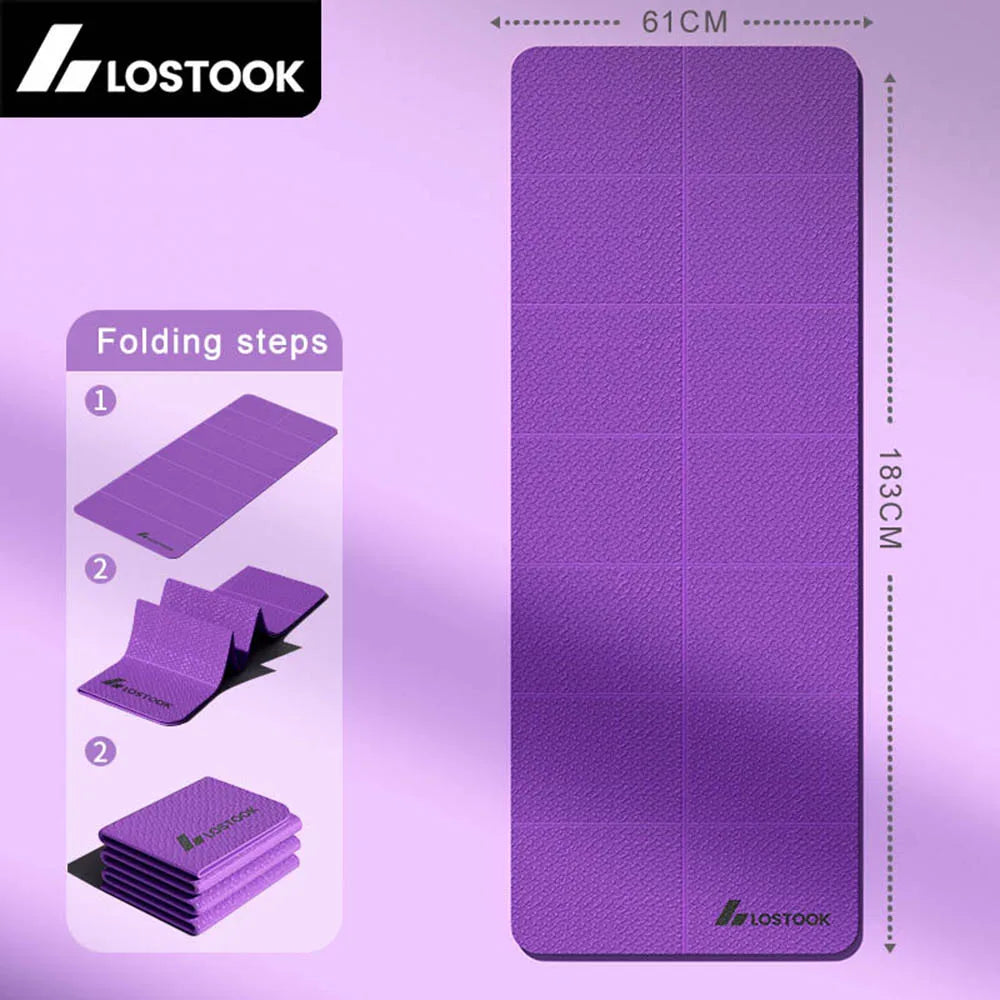 Tapete para Pilates e Yoga Dobrável 4mm Leve e Antiderrapante