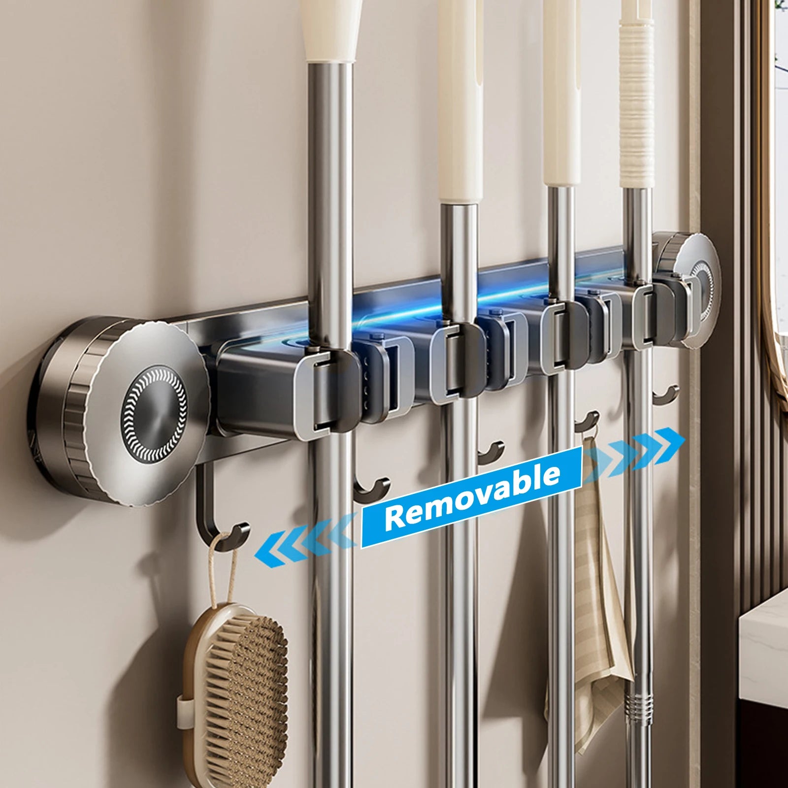 Kit Suporte de Parede Sem Furos com Fixação por Ventosa