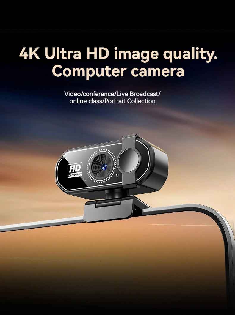 Webcam Xiaomi Q27 (4K/2K/1080p) com Microfone e Foco Automático