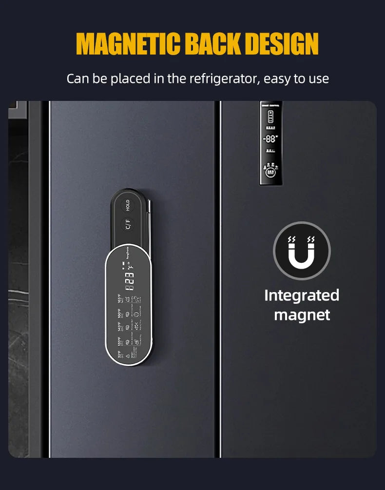 Termômetro Culinário Recarregável: Sem Fio e à Prova D'água (IP67)