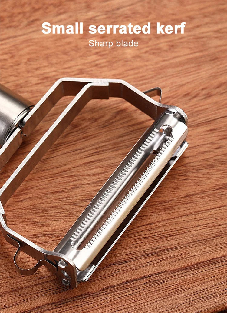 Descascador de Legumes Multifuncional: Aço Inox (Dupla Função)