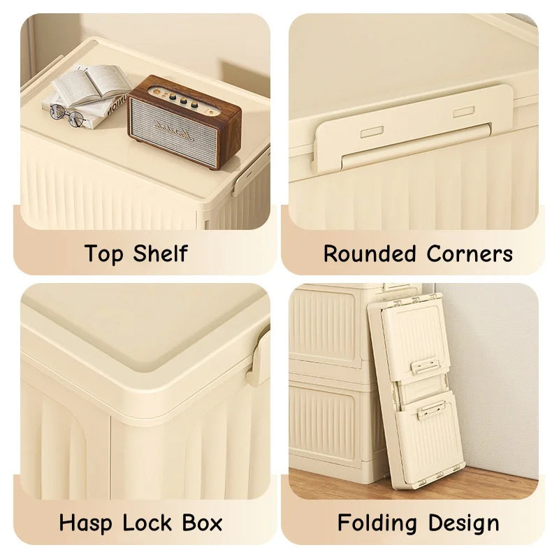 Caixa Organizadora Dobrável com Tampa (Empilhável/Multiuso)