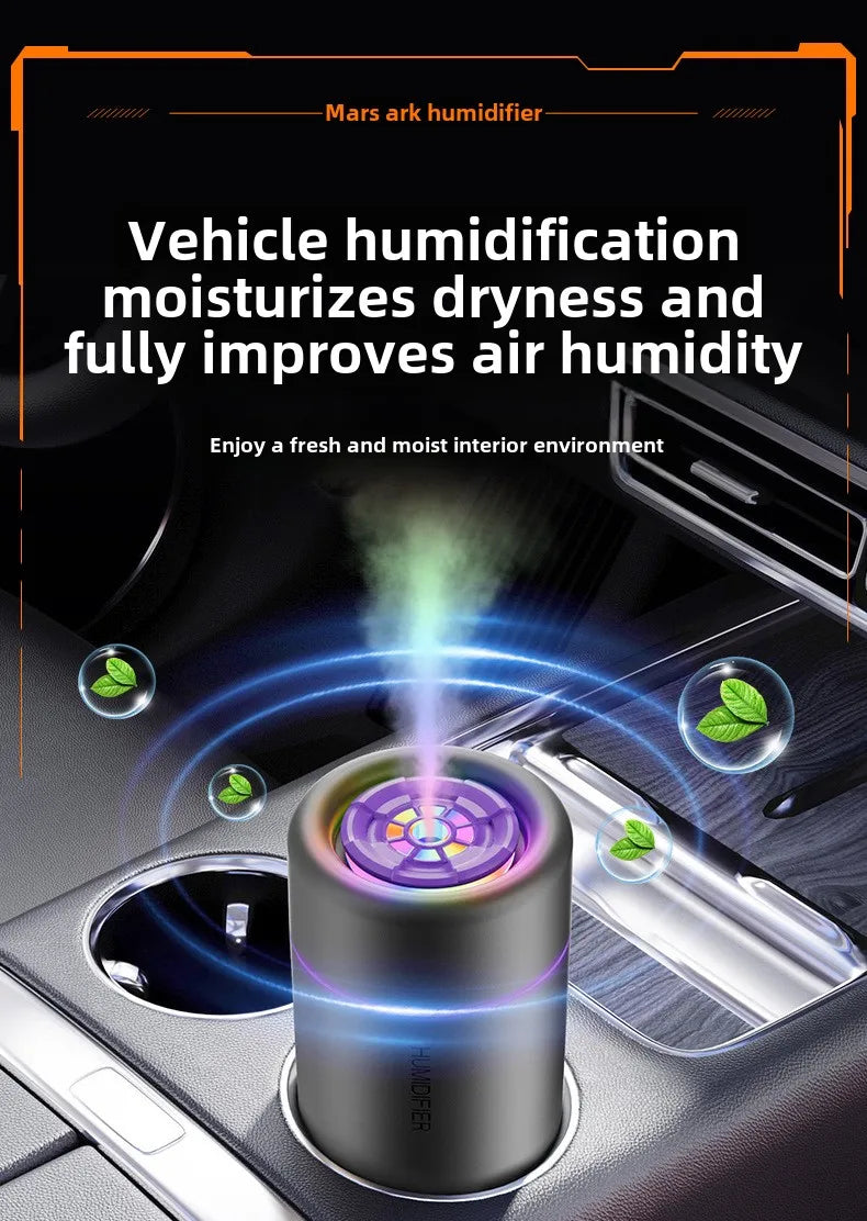 Umidificador Ultrassônico Portátil USB para Casa e Carro (Luz LED)