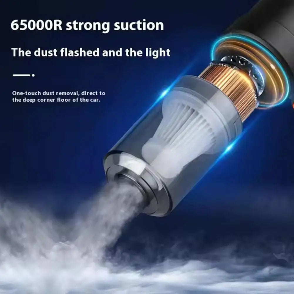 Mini Aspirador de Pó Portátil Sem Fio para Carro e Casa (120W)